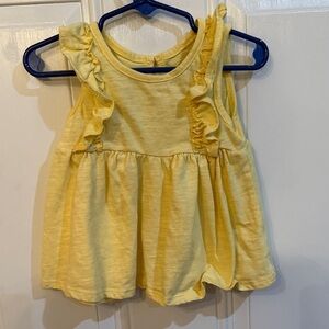 Kidgets Yellow Ruffled Tank Top